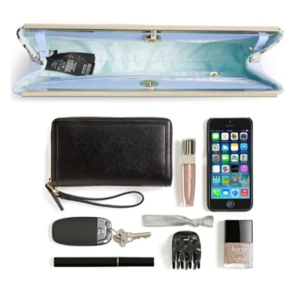 💕TED BAKER Reni Exotic Embossed Snakeskin Clutch - Picture 13 of 16